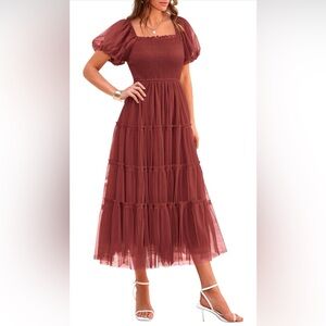 Elegant Burgundy Maxi Dress